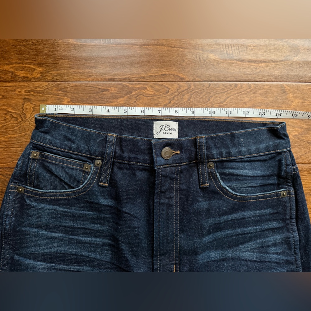 J Crew Jeans Womens 27 Dark Blue 10" Vintage Straight 27x28 - Picture 3 of 10